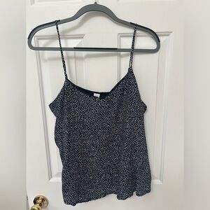 Navy and White Polka Dot Tank Top